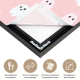 Spookjes - Patroon - Roze Textielframe zwart klein 947 -USP_closeupNL