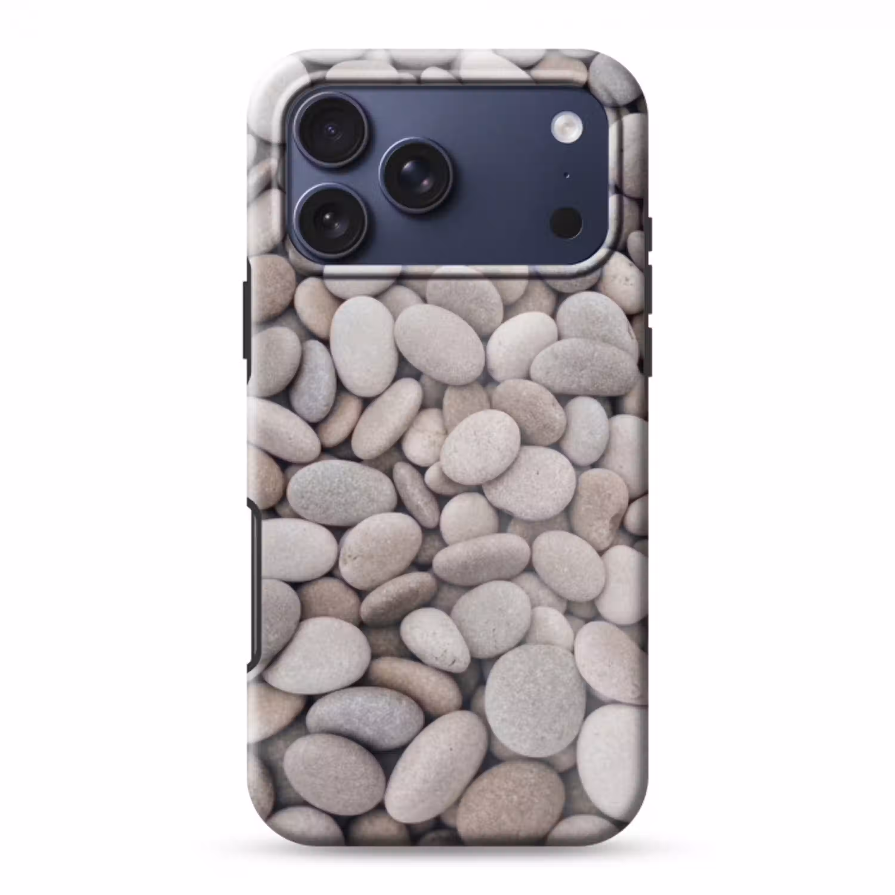 Kiezels - Stenen - Grijs Toughcase MagSafe Apple iPhone 17 Pro Max klein -3d