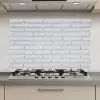 Bakstenen - Geverfd - Wit - Minimalistisch keuken achterwand spatscherm klein 900 -3d_website