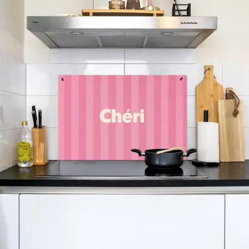 Gestreept - Roze - Chéri Inductie beschemer met haakjes klein -sfeer2