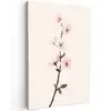 Minimalistisch - Bloesem - Tak - Roze Tuinposter op houten frame 2 cm dik middel -3d