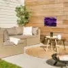 Golven - Abstract - Paars tuinposter los doek klein -sfeer4