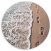 Voetstappen - Vloedlijn - Zee Wandcirkel kunststof plaat 5mm dik klein -3d