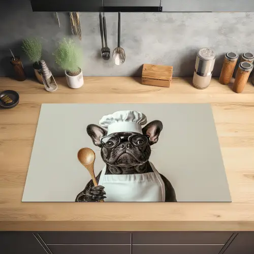 Bril - Hond - Kok Inductie beschermer vinyl 3mm klein -sfeer5