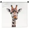 Jongens - Giraffe - Dieren - Kop - Portret - Kind - Meisjes Wandkleed katoen klein -zz3d