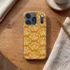 Waaierachtige motieven - Geel - Vintage Telefoonhoesje iPhone 17 Pro klein -sfeer1