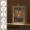 Bladeren - Tijger - Oranje Light Box met kabel (Tafellamp) klein -USP_NL