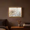 Bloemen - Wit - Natuur Light Box met batterij (Wandlamp) middel -sfeer4