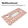 Strepen - Rood - Wit - Patroon Muismat XXL klein 681 -sfeer4