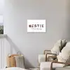 Bestie - Lettercollage Tuinposter op houten frame 2 cm dik klein -sfeer1