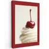 Cupcake - Kers - Rood canvas 2cm klein -z3d