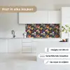 Viooltjes - Paars - Geel - Groen keuken achterwand 2 middel 871 -sfeer4_NL