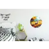 Schaap - Weide - Bloemen Wandcirkel aluminium klein -kinderkamer