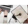 Paardenbloem - Minimalistisch - Wit laptophoes neopreen klein -bureau
