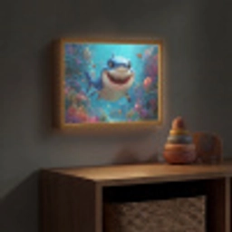 Haai - Onderwaterwereld - Oceaan Light Box met batterij (Wandlamp kind) middel -sfeer5_kind