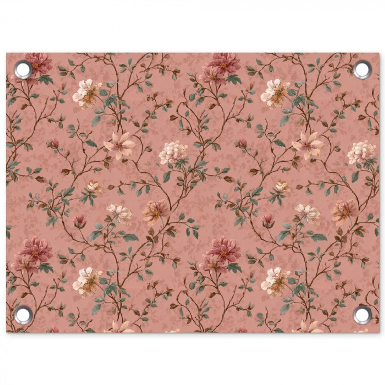 Botanisch - Bloemen - Roze tuinposter los doek klein 239 -3d