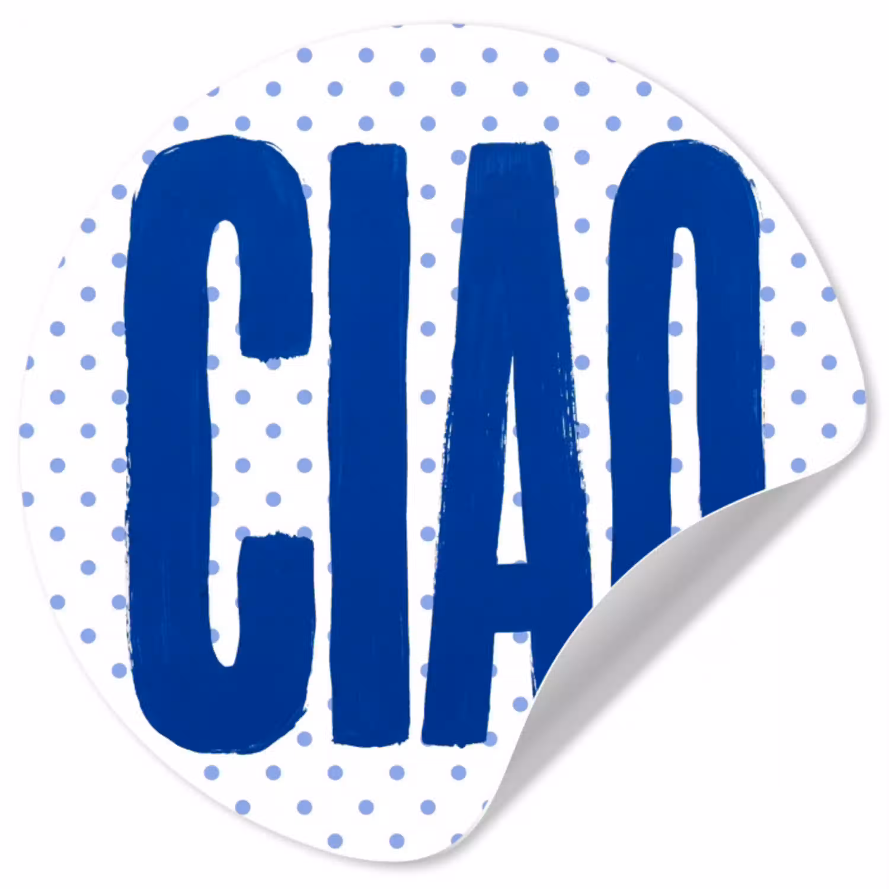 Ciao - Blauw - Stippen Wandcirkel behangsticker klein -3d