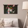 Stilleven met bloemen in een glazen vaas - Schilderij van Jan Davidsz. de Heem Wandkleed katoen klein -sfeer4