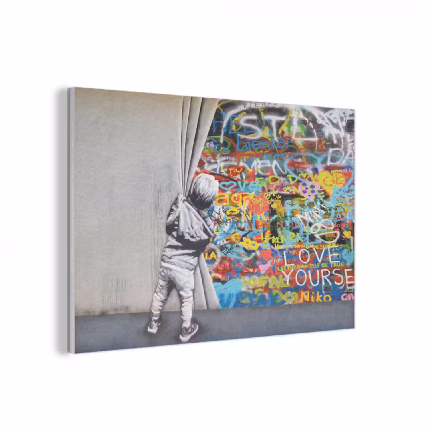 Akustikbild - Graffiti - Illusion - Junge - Straßenkunst
