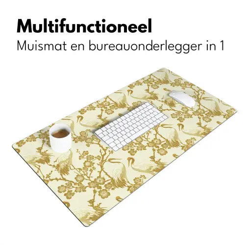 Kraanvogels - Kersenbloesem - Goud Muismat XXL klein 681 -sfeer4