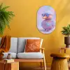 Eend - bril - Pastel Wandcirkel Ovaal Forex klein -sfeer4