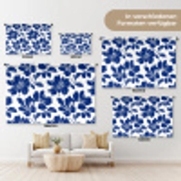 Floraal - Modern - Blauw Wandkleed katoen klein 269 -tsfeer8_DE