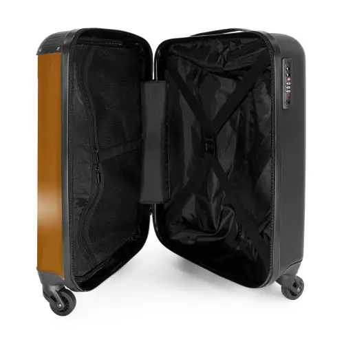 Blauwe auto met gele vlammen Koffer - NBS - Handbagage middel -binnenkant