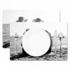 Vrouwen - Zonnehoed - Strand - Zwart - Wit Placemat vinyl groot -zzsfeer2_Kitchenyeah-website