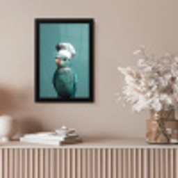 Parkiet - Vogel - Koksmuts - Cute fotolijst zwart zonder passe partout klein -sfeer5
