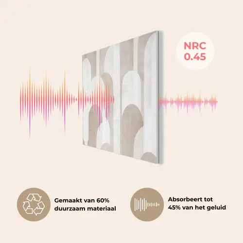 Abstracte bogen - Modern - Beige PET vilt klein -USP_NL