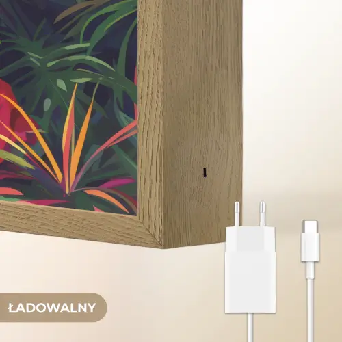 Flamingo - Tropisch - Dier - Bladeren Light Box met batterij (Wandlamp kind) middel -USP_websiteoplaadbaarNL
