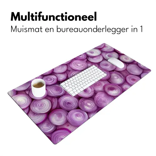 Paars - Uien - Close up Muismat XXL klein -sfeer4