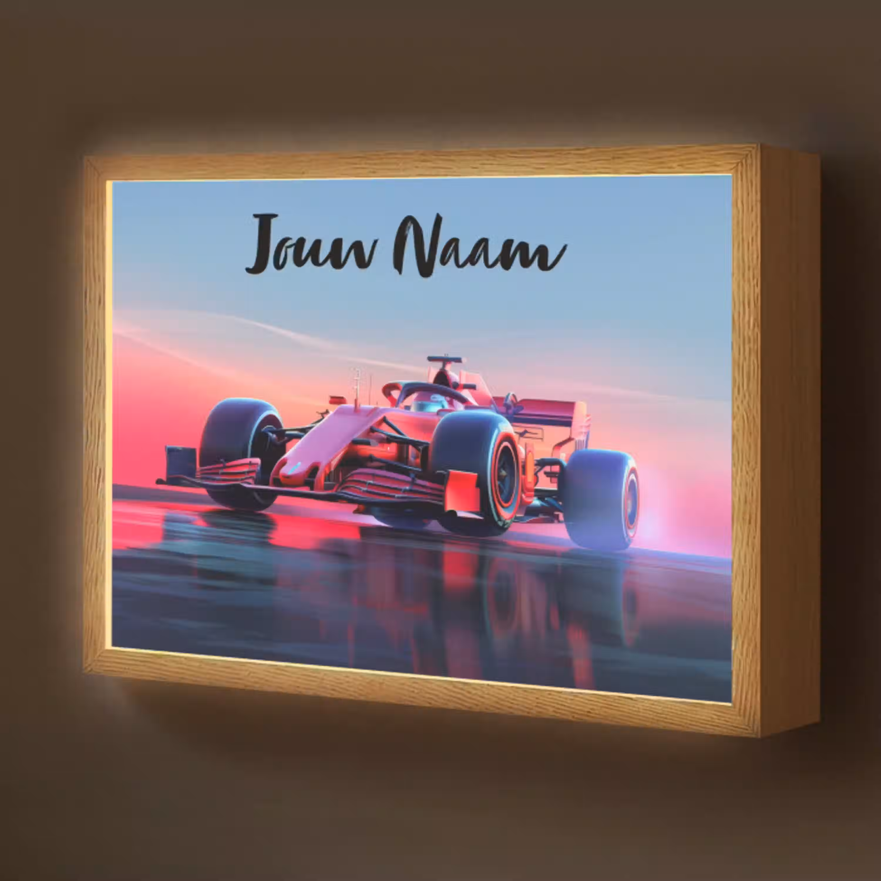 Formule 1 - Race  - Auto - Jongens Light Box met batterij (Wandlamp kind) middel -z3d_website