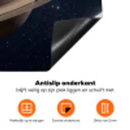 Planeten - Saturnus - Ruimte Inductie beschermer vinyl 3mm klein -zzzzzzz-td-onderkant