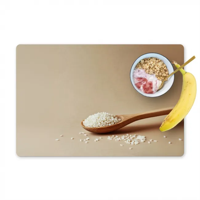 Lepel - Rijst - Hout - Beige Placemat vinyl groot -zzzproduct_Kitchenyeah-website
