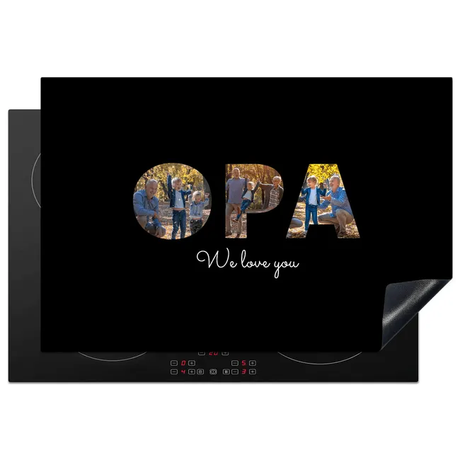 Inductie beschermer - Opa met foto's