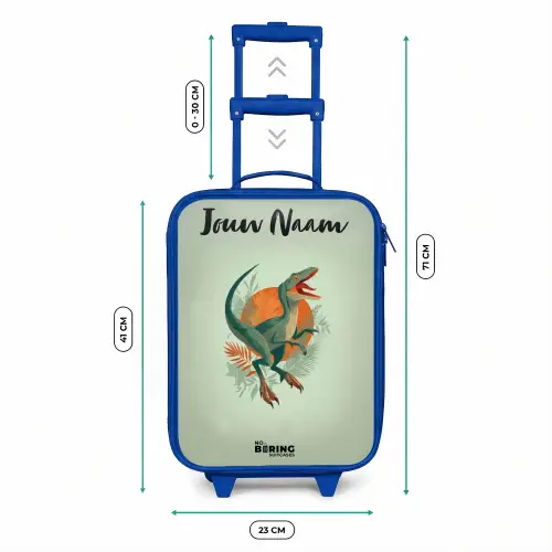 Dier - Dino - Natuur Kinderkoffer - Blauw klein -productfoto_formaten