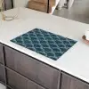 Patroon - Ginkgoblad - Blauw Inductie beschermer vinyl 3mm klein 276 -sfeer8