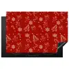 Illustratie - Kerstsymbolen - Rood Inductie beschermer vinyl 3mm klein 276 -3d
