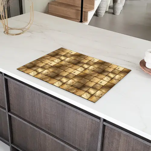 Geometrisch - Tegels - Goud Inductie beschermer vinyl 3mm klein 276 -sfeer8