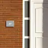 Effen lichtgrijs - Traditioneel Naambord Rechthoek middel -sfeer3-rechthoek-S