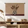 Minimalistisch - Vaas - Bloemen - Bruin Wandkleed katoen middel -sfeer5