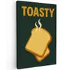 Brood - Tosti - Groen - Minimalistisch Tuinposter op houten frame 2 cm dik middel -3d
