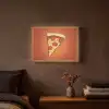 Pizza - Kaas - Rood - Pepperoni Light Box met batterij (Wandlamp) middel -sfeer4