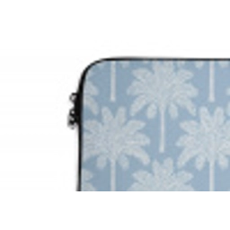 Palmboom - Modern - Blauw laptophoes neopreen klein 279 -detail