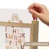 Alfabet - Sterren - Regenboog - Pastel kleuren - Educatief Light Box met kabel (Kinderlampje) klein -USP_websiteprintNL