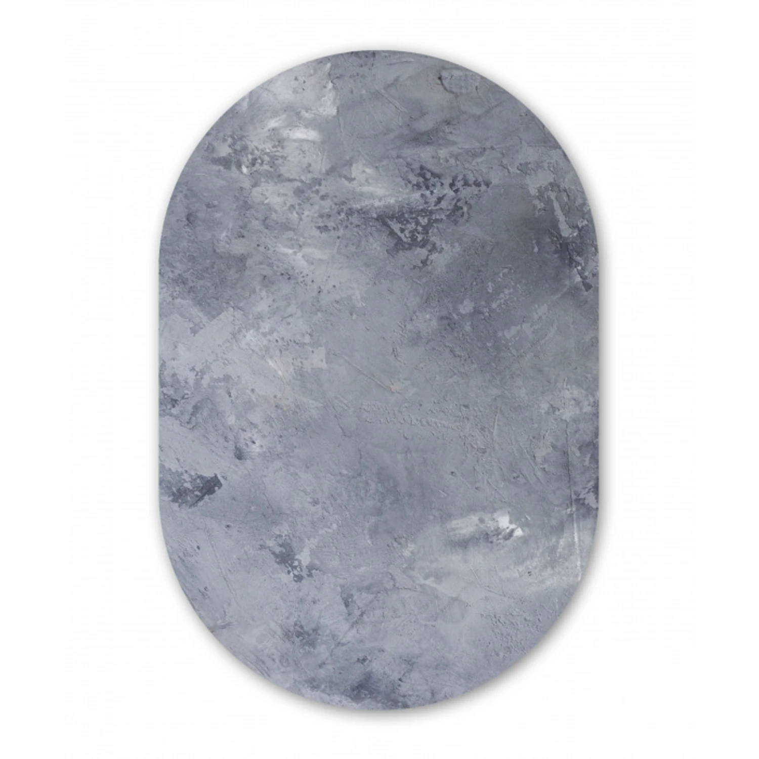 Leisteen - Beton - Retro - Structuren Wandcirkel Ovaal Forex klein -3d