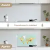 Wereldkaart - Realistisch - Blauw keuken achterwand spatscherm klein -voor_na_FR