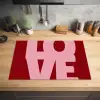 Love - Rood - Blokletters Inductie beschermer vinyl 3mm klein -sfeer5