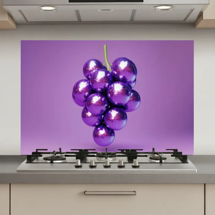 Druif - Disco - Glitter - Paars keuken achterwand spatscherm klein -3d_website